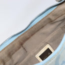 FENDI Shoulder Bag Canvas Light Blue Silver 8BR248 Auth 199506-15