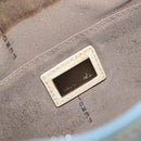 FENDI Shoulder Bag Canvas Light Blue Silver 8BR248 Auth 199506-16