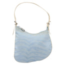FENDI Shoulder Bag Canvas Light Blue Silver 8BR248 Auth 199506-2