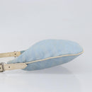FENDI Shoulder Bag Canvas Light Blue Silver 8BR248 Auth 199506-5