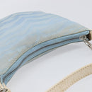 FENDI Shoulder Bag Canvas Light Blue Silver 8BR248 Auth 199506-6