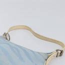 FENDI Shoulder Bag Canvas Light Blue Silver 8BR248 Auth 199506-8