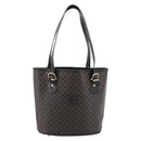 CELINE Macadam Shoulder Bag PVC Leather Black Gold Tone Auth 199507A-13