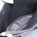 CELINE Macadam Shoulder Bag PVC Leather Black Gold Tone Auth 199507A-21