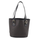 CELINE Macadam Shoulder Bag PVC Leather Black Gold Tone Auth 199507A-2