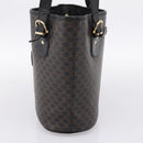 CELINE Macadam Shoulder Bag PVC Leather Black Gold Tone Auth 199507A-4