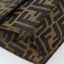 FENDI Zucca Canvas Shoulder Bag Brown Gold Tone Auth 199508A-14