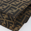 FENDI Zucca Canvas Shoulder Bag Brown Gold Tone Auth 199508A-15