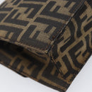 FENDI Zucca Canvas Shoulder Bag Brown Gold Tone Auth 199508A-16