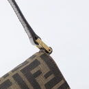 FENDI Zucca Canvas Shoulder Bag Brown Gold Tone Auth 199508A-10