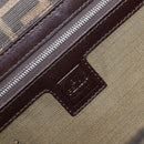FENDI Zucca Canvas Shoulder Bag Brown Gold Tone Auth 199508A-19