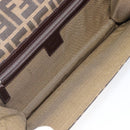 FENDI Zucca Canvas Shoulder Bag Brown Gold Tone Auth 199508A-11