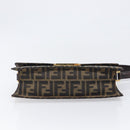 FENDI Zucca Canvas Shoulder Bag Brown Gold Tone Auth 199508A-5