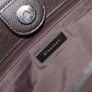 BURBERRY Nova Check Hand Bag Canvas Beige Silver Auth 199509A-11