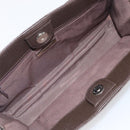 BURBERRY Nova Check Hand Bag Canvas Beige Silver Auth 199509A-12