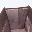 BURBERRY Nova Check Hand Bag Canvas Beige Silver Auth 199509A-19