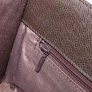 BURBERRY Nova Check Hand Bag Canvas Beige Silver Auth 199509A-21