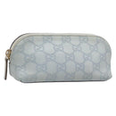 GUCCI GuccissimaGG Pouch Leather Light Blue Gold Tone 141811 Auth 199511-1