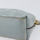 GUCCI GuccissimaGG Pouch Leather Light Blue Gold Tone 141811 Auth 199511-15