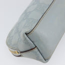 GUCCI GuccissimaGG Pouch Leather Light Blue Gold Tone 141811 Auth 199511-16