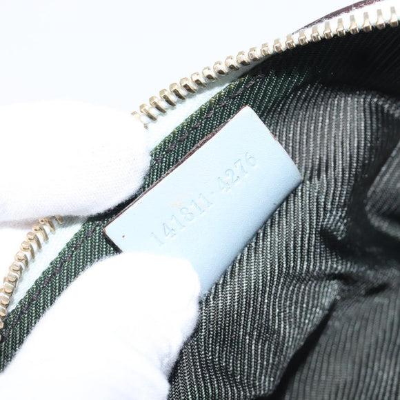 GUCCI GuccissimaGG Pouch Leather Light Blue Gold Tone 141811 Auth 199511