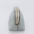 GUCCI GuccissimaGG Pouch Leather Light Blue Gold Tone 141811 Auth 199511-3