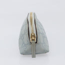 GUCCI GuccissimaGG Pouch Leather Light Blue Gold Tone 141811 Auth 199511-4