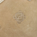LOEWE Amazonas Hand Bag Suede Beige Gold Tone Auth 199514A-17