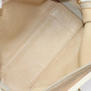 LOEWE Amazonas Hand Bag Suede Beige Gold Tone Auth 199514A-11