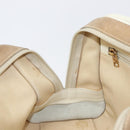 LOEWE Amazonas Hand Bag Suede Beige Gold Tone Auth 199514A-21