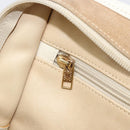LOEWE Amazonas Hand Bag Suede Beige Gold Tone Auth 199514A-22