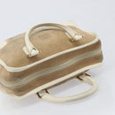 LOEWE Amazonas Hand Bag Suede Beige Gold Tone Auth 199514A-6