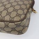 GUCCI GG Supreme Shoulder Bag PVC Beige Gold Tone 116 02 068 Auth 199516-14