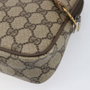 GUCCI GG Supreme Shoulder Bag PVC Beige Gold Tone 116 02 068 Auth 199516-16