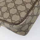 GUCCI GG Supreme Shoulder Bag PVC Beige Gold Tone 116 02 068 Auth 199516-17