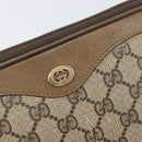 GUCCI GG Supreme Shoulder Bag PVC Beige Gold Tone 116 02 068 Auth 199516-18