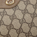 GUCCI GG Supreme Shoulder Bag PVC Beige Gold Tone 116 02 068 Auth 199516-9