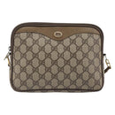 GUCCI GG Supreme Shoulder Bag PVC Beige Gold Tone 116 02 068 Auth 199516-13