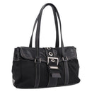 PRADA Shoulder Bag Nylon Black Silver Auth 199517V-1