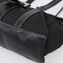 PRADA Shoulder Bag Nylon Black Silver Auth 199517V-14