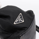 PRADA Shoulder Bag Nylon Black Silver Auth 199517V-17