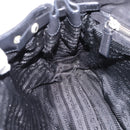 PRADA Shoulder Bag Nylon Black Silver Auth 199517V-21