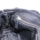 PRADA Shoulder Bag Nylon Black Silver Auth 199517V-22