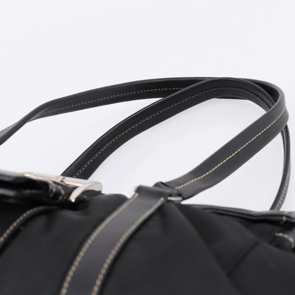 PRADA Shoulder Bag Nylon Black Silver Auth 199517V