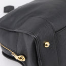 LOEWE anagram Amazona 36 Hand Bag Leather Black Gold Tone Auth 199518V-15
