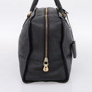 LOEWE anagram Amazona 36 Hand Bag Leather Black Gold Tone Auth 199518V-3