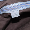 GUCCI Bamboo Shoulder Bag Leather Blue Silver 232959 Auth 199519-17