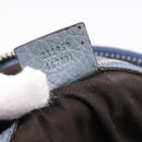 GUCCI Bamboo Shoulder Bag Leather Blue Silver 232959 Auth 199519-12