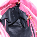 Miu Miu Hand Bag Leather 2way Pink Gold Tone Auth 199521V-21