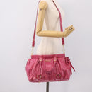 Miu Miu Hand Bag Leather 2way Pink Gold Tone Auth 199521V-24